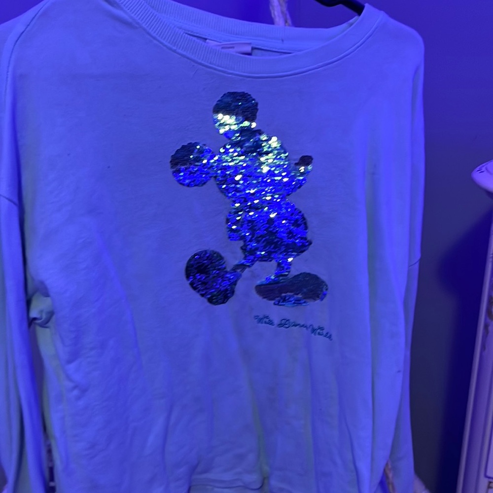 disney mickey sequin sweatshirt